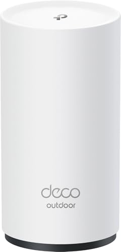 TP-Link Wi-Fi 7 Deco BE25-Outdoor Mesh WiFi BE3600Mbps, Access Point Esterno, Dual-Band, 2 Porte 2.5Gbps, IP65, 4 Antenne Interne, Resistenza alla Polvere/Acqua, Palo/Parete, Alim. PoE/AC, Alexa, 1Pz