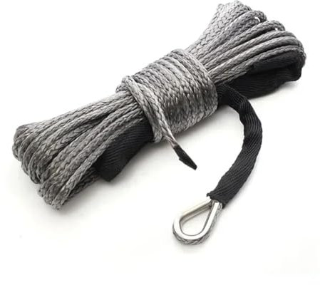 Cavo di recupero for cinghia di traino sintetica da 1/4 x 50' 7700 libbre, 4WD, ATV UTV con guaina, cavo for verricello, accessori fuoristrada 4x4(Grey)