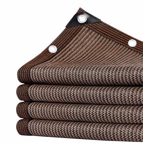 Tela de protección solar con 85 % de protección UV, malla de privacidad para invernadero y balcón, con ojales para jardín, piscina, terraza y patio (8 x 16 m)