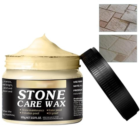 100g Quartz Polishing Tool,Restoration Care Wax,Stone Polishing Wax,Clear Wax for Granite,Quartz,Marble,Multi-Purpose Polisher,Stone Care WaX,Suit for Marble Furniture, Ceramic Tiles