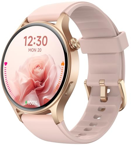 Smart Watch For Women Answer/Make call- 1.32 AMOLED Display,Ladies Smart Watches with Heart Rate/Sleep/SpO2 Monitor,Smartwatch for Samsung/iOS/Android,110+ Sports Modes & Waterproof Fitness Watch
