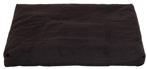 Coussin de méditation Zabuton BASIC 80x80cm, noyau constitué de plusieurs couches de coton non-tissé, housse amovible lavable à 40°C, sangle de transport, Zabuton disponible en différentes couleurs (noir)