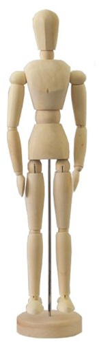 Männliche ModellpuppeGliederpuppe Mannequin ca. 40 cm hoch aus Natur Buchenholz unbehandelt ideal als Modell