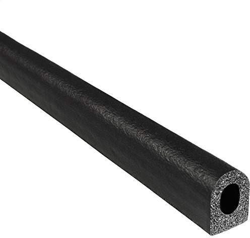 Trim-Lok D-Shaped Rubber Seal – .437 Height, .375 Width, 25' Length – EPDM Foam Seal w/HT (General Acrylic) Pressure-Sensitive Adhesive – Weatherproofing for Doors/Windows on Cars,Trucks,Stainless