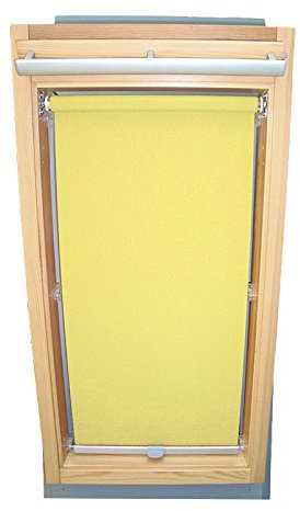 Hochwertiges Sichtschutzrollo Rollo für Velux RHL/RHU-EP GGU,GPU,GHU,GTU M06 gelb // Sichtschutzrollo/Sichtschutz-Rollo/Fensterrollo