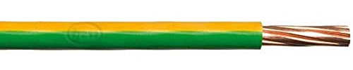 Merriway® BH01517 Single Core Round Earth Cable, 6491X 4.0mm Yellow & Green, 5 Metres (16.5 feet)