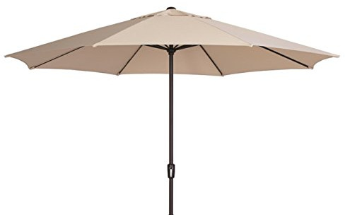 Madison XXL Kurbelschirm Sumatra 400, Natur-Ecru, 400 cm Durchmesser