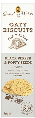 Grandma Wilds Black Pepper & Poppy Seeds Oaty Biscuits for Cheese, 130g