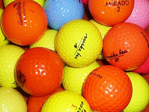 lbc-sports 50 Bunte Golfbälle Marken-Mix -AAAA - AAA - bunt - Lakeballs - gebrauchte Golfbälle - Teichbälle