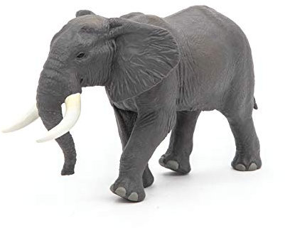 PAPO - Figura Elefante Africano - Animale Selvaggio della Savana per Bambini dai 3 Anni - Dipinto a Mano - Plastica Resistente - Collezione La Vita Selvaggia - Figura Educativa Realistica - 50192