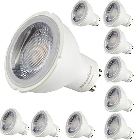 10er Packung - 8W - LED GU10 -650 Lumen- 230V Lampe Leuchtmittel 8 Watt warmweiss ersetzt spielend einen 50 Watt Halogenstrahler [Energieklasse A++]