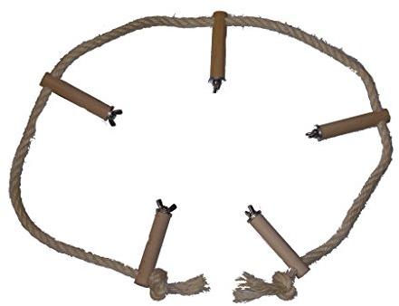 pipano Sitzseil 100-350 cm Sisal 12 mm für Vogelkäfig, Kletterseil, Nymphensittich, Wellensittich, PS5212 (350 cm)