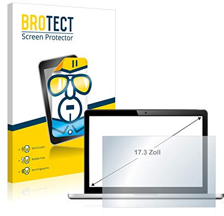 BROTECT 17.3 Schutzfolie für Notebooks mit 17,3 Zoll (43.9 cm) [383 x 215 mm, 16:9] - Klare Displayschutz-Folie Made in Germany