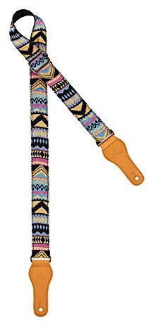 Ortega Guitars Ukulele Gurt Verstellbar - World Series - Baumwolle, Indian Sky (OCS-400U) | Länge verstellbar, für Banjolele, Guitalele, Mandoline, Ukulele