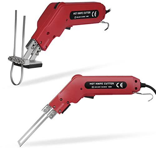 InLoveArts Coupe-polystyrène électrique Sculpture En Mousse Couteau chaud électrique 100W Couteau Thermique Coupeur à Chaud avec Petite planche à sous et 2 lames Profondeur de Coupe 100 mm 220V