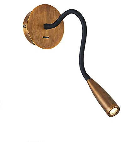 Lampes de Lecture LED avec Interrupteur, Lampe de Chevet Ajustable à Col de Cygne Liseuse Flexible Moderne Applique Murale Créatif Mur Lumière Intérieur D'éclairage Protéger Yeux pour Lit Lire,B