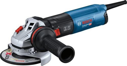 Bosch Professional Winkelschleifer GWS 14-125 (Leistung 1.400 Watt, inkl.Zusatzhandgriff, Schutzhaube, Trennschutzhaube, Zweilochschlüssel, Aufnahmeflansch, Spannmutter)
