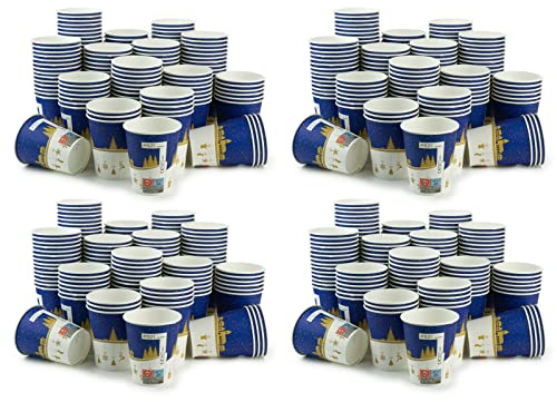 Octopus 1500 x mulled wine cups, paper cups (sustainably produced), winter motif with 200 ml capacity