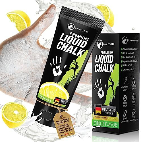 Gnarcore® Liquid Chalk [50ml / 100ml / 200ml] - Flüssigkreide für extremen Grip beim Klettern & Bouldern - Magnesia mit angenehmen Duft - Langer Halt, ohne Stauben/Schmieren