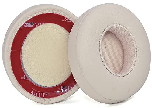 Solo3 Ear Pads Cushions Replacement for Beats Solo 2 & Solo 3 Wireless On-Ear Headphones, Ear Cushions Memory Foam Earpads with Soft Protein Leather (Satin Gold)