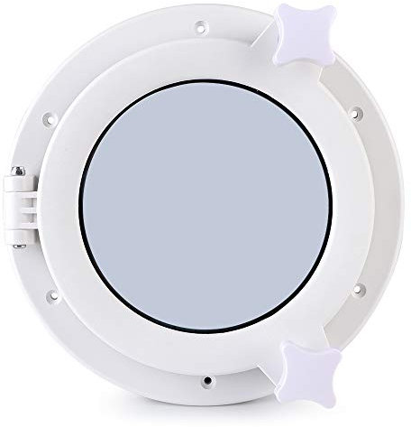 Ventana De Portillo De 8.5 Pulgadas, Ventana De Apertura De Vidrio Templado De Ojo De Buey De Ojo De Buey Redondo, Portillos De Ventana De Ventilación De Iluminación De Ojo De Buey De ABS Universal Pa