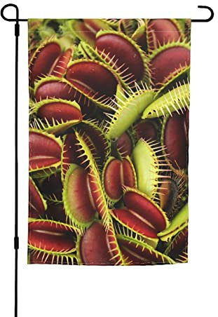 LAMAME Drapeau de jardin vertical double face imprimé plante carnivore patio drapeau extérieur décoration drapeau