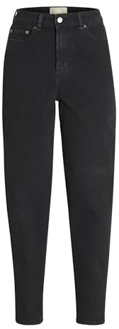 Jack & Jones dam Jxlisbon Mom Hw C4143 DNM Noos jeans, svart denim, 30 W/34 L EU, Svart denim, 30W / 34L