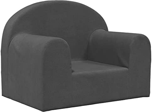 vidaXL Kindersofa Anthrazit Weich Plüsch