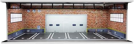 EHJRE Autogaragenform Im Maßstab 1:64 mit LED Sammelobjekten für Puppen Actionfiguren