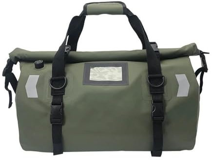 ECKBRJA Motorrad Hecktasche Für Universal Motorrad wasserdichte Schwanz Tasche 40L/66L Reise Outdoor Trockenen Gepäck Rolle Pack Tasche Gepäck Rucksack Sitz Tasche(GRÜN,66L)