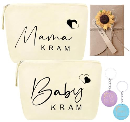DOWNDRIFT 5 Stück Geschenk für Werdende Mutter Baby Geschenk Werdende Mama Geschenke für Mama zur Geburt Kosmetiktasche Bag für Werdende Mama Mutter Werdende Mama Geschenk Babyparty Geschenke für Mama