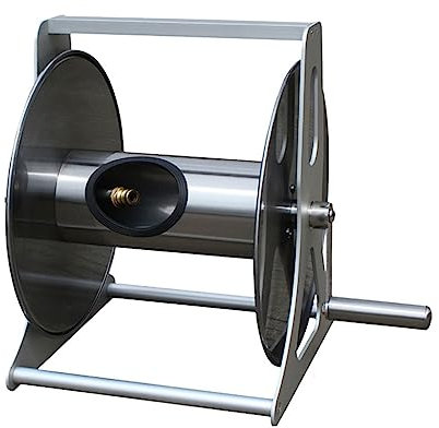Gartenschlauchhalter, robuster Schlauchaufroller aus Edelstahl, Gartenschlauchaufroller mit Montagehalterung, fasst 40 m/130 Fuß 1/2-Zoll-Schlauch, zur Wandmontage oder als Standschlauchaufroller