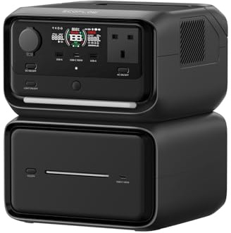EcoFlow RIVER 3 Max Plus (RIVER 3 Plus&EB600) Estación de energía portátil – Batería LFP de 858Wh, salida de 1200W, UPS <10 ms, conexión inalámbrica, generador solar para camping y RV
