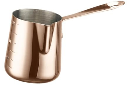 Colcolo Milk Frother Tazza di caffè Coppa di Latte Tazza di caffè Multiuso con Manico Lungo, 304 in Acciaio Inossidabile, Tazza di Fiori per Bar per Bar, Rose 600 Ml