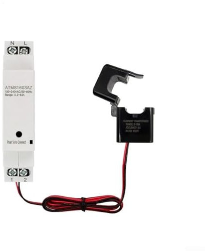 HEIBTENY Compteur électrique intelligent E-Watt-Count, télécommande, plage de mesure de 0,2 à 63 A, -10 °C et 55 °C, adapté pour mesurer la consommation d'énergie dans les maisons ou les secteurs
