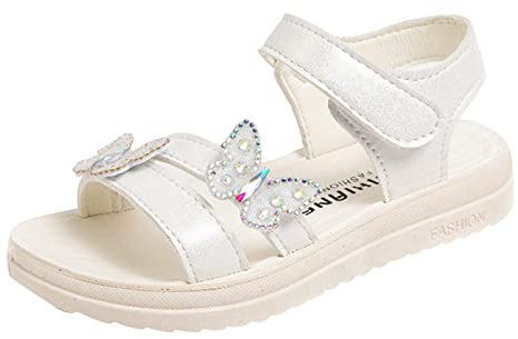Generisch Sandals Girls Children's Shoes 2025 Comfortable Trekking Sandals Girls Boys Breathable Summer Shoes with Footbed Outdoor Barefoot Shoes Swimming Sandals, Off White, 10.5 UK Child