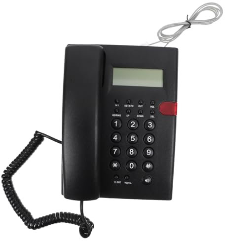 HOMSFOU Telefono Fisso Fili Telefoni Fissi per Casa Ufficio Telefoni Tasti Grandi per Anziani e Adolescenti Dispositivo Intuitivo e Facile da Usare