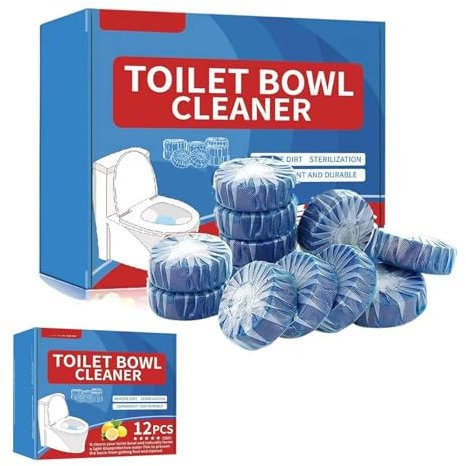 Drop & Forget - Pastiglie detergenti per WC, pulizia continua ad ogni scarico, profumo di limone fresco, pulizia potente a lunga durata, previene l'accumulo di macchie e odori del bagno, detergente