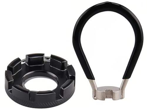 JYNXOR 2 Pcs Clé à Rayons 8 Voies de Vélo,Clé à Rayons Universelle en Acier,Outil pour Réglage Réparation de Roues de Vélo,6 Tailles Calibre 10-15,Bicycle Spoke Wrench pour VTT Vélo Route(Noir)