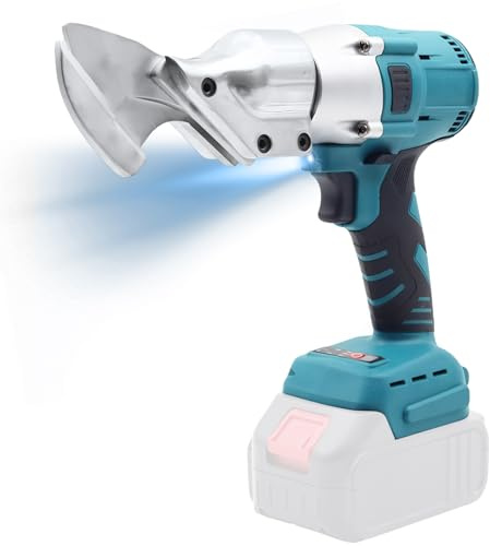 Cisaille sans fil 18 V Cisaille à tôle électrique sans balais pour Makita 1600 tr/min - Faible vibration - Protection contre la surchauffe - Pour couper la tôle, 2 mm, tapis, tissu, cuir, sans