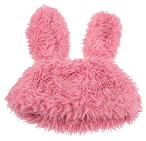 KOMBIUDA Plüsch Hasenohren Mütze Warm Lustiger Tierhut mit Flauschigen Bunny Ohren für Kostümparty Fotorequisit für Erwachsene und Jugendliche