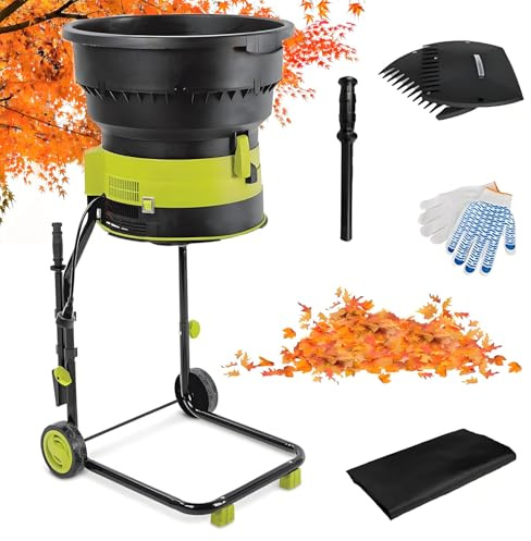 QuinteZhenTially Trituratore Compost Senza Lame,Trituratore Giardino Foglie,Apertura Tramoggia Alimentazione 54 Cm,per Giardini Domestici,Campus Scolastici,Strade Cittadine Parchi Aperto Nopowercord