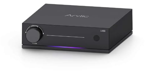 Arylic LA50 Wireless Streaming Amplifier for Home Audio, HDMI ARC Stereo Receiver with AirPlay 2, Google Cast, Spotify Connect, Tidal Connect, 50W x2 Class D Amp, Subwoofer Out, TV Remote Control