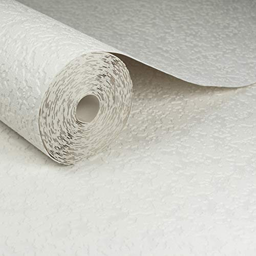 Superfresco Paintable Heavy Stipple Durable Heavy Duty White Wallpaper