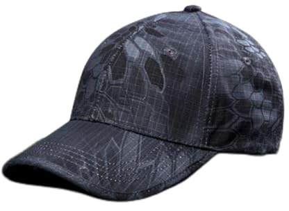 Cosplayitem Baseballmütze Baseball Caps Baumwolle Camouflage einstellbare Tactical CS Spiel Hut Jagd-Hut (Schwarz, Standard)