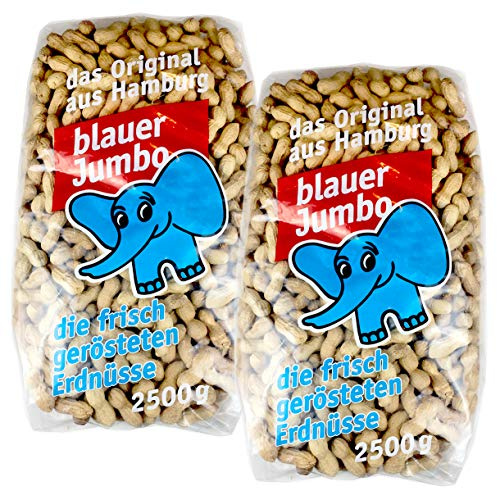 Original Jumbo Speise-Erdnüsse 2 x 2,5 kg (= 5 kg) frische Röstung