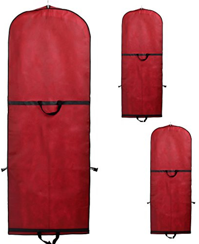 [3 st] 180 cm andningsbart klädöverdrag hög kvalitet, 180 x 65 cm klädväska, förvaring transport av bröllopsklänning klänning aftonklänning, kostymkappa. Lång dragkedja + 2 fickor + bärhandtag,