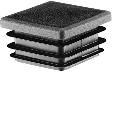 EMFA Lamellenstopfen 16x16 mm Schwarz – Kunststoff Vierkantstopfen für Vierkantrohre | Endkappen zur Rohrabdeckung - 1 Stück