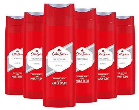 Old Spice Original Shower Gel for Men, Pack of 6 (6 x 400 ml)