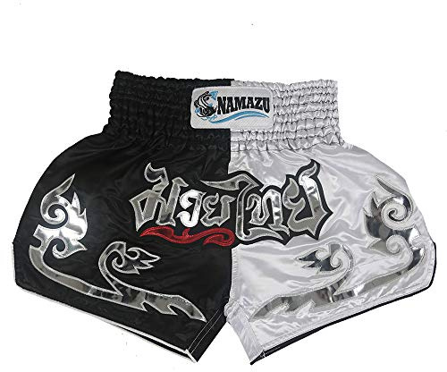 NAMAZU Muay Thai Shorts for Men and Women, High Grade MMA Gym Boxing Kickboxing Shorts Workout Training Grappling Martial Arts Fight Shorts Clothing.